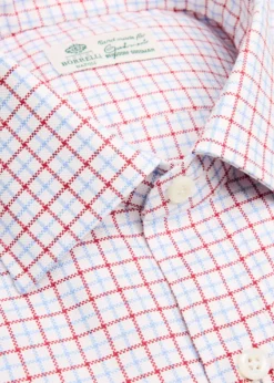 BorrelliMen's Cotton Woven-Check Point Collar Dress Shirt