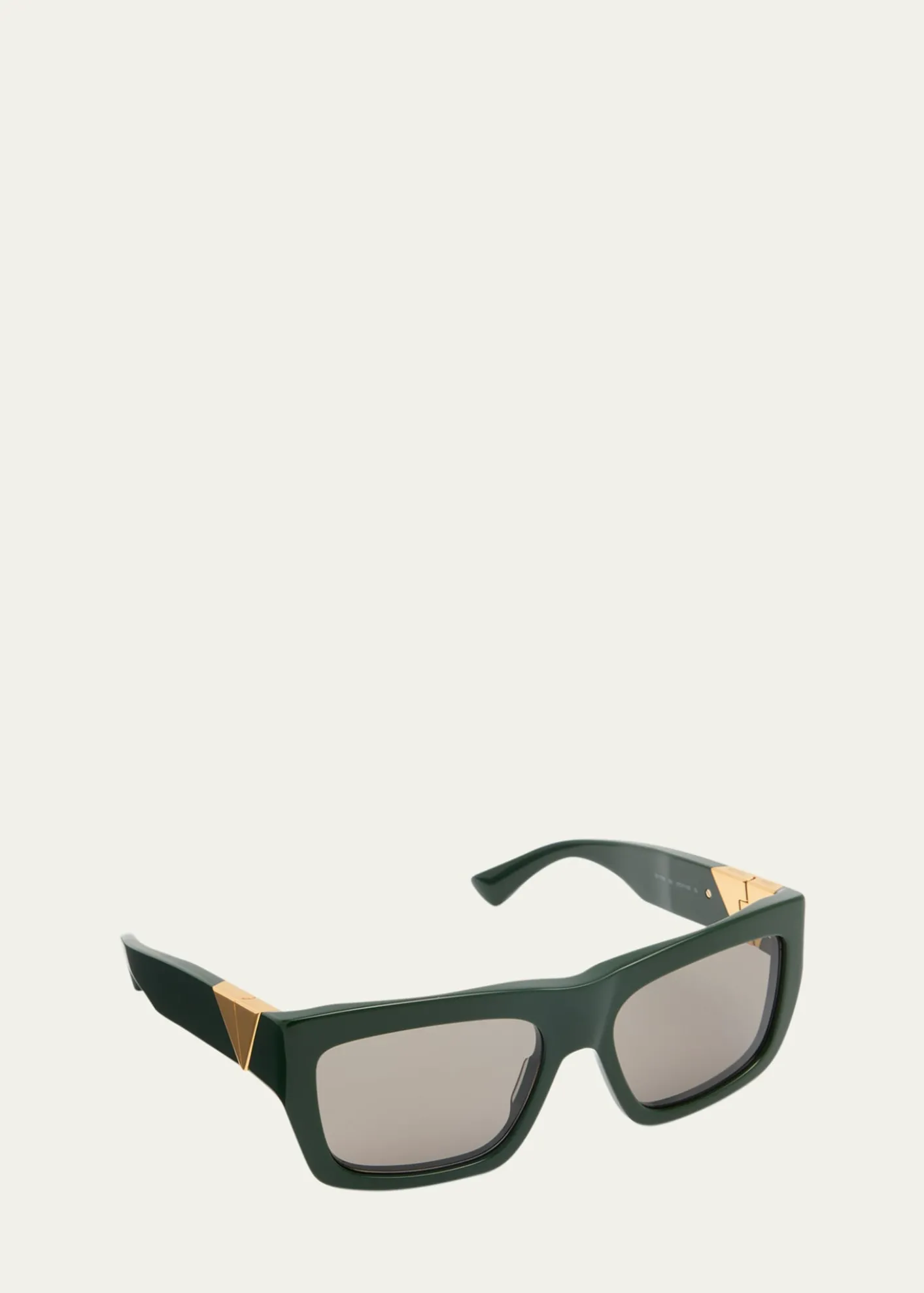 Bottega VenetaAcetate & Metal Rectangle Sunglasses