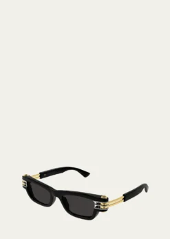 Bottega VenetaBolt Plastic Rectangle Sunglasses