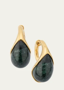 Bottega VenetaDrop Marble Earrings, Green