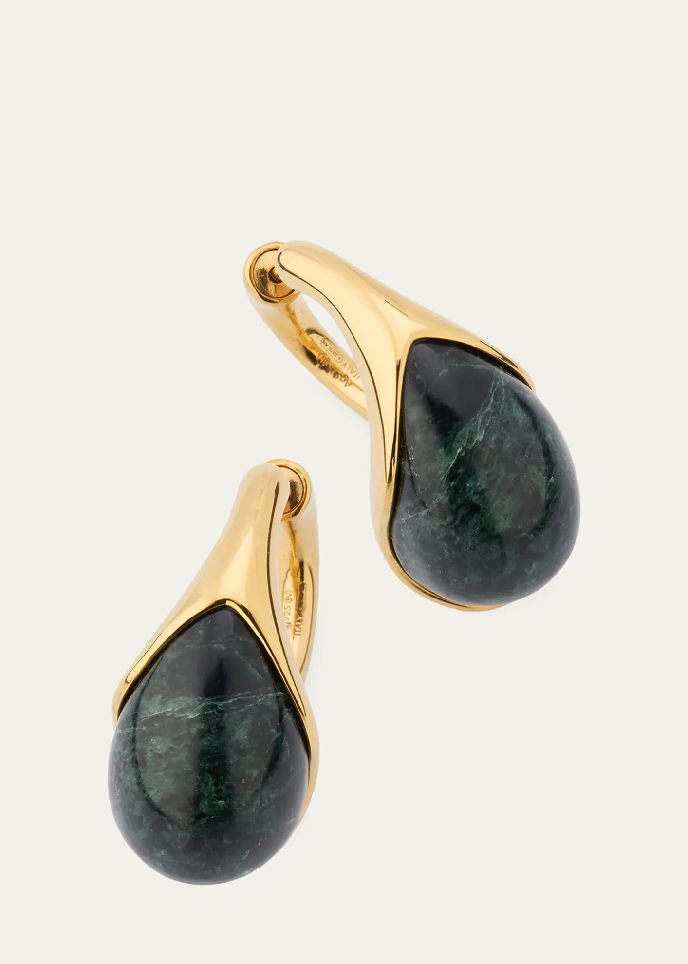 Bottega VenetaDrop Marble Earrings, Green