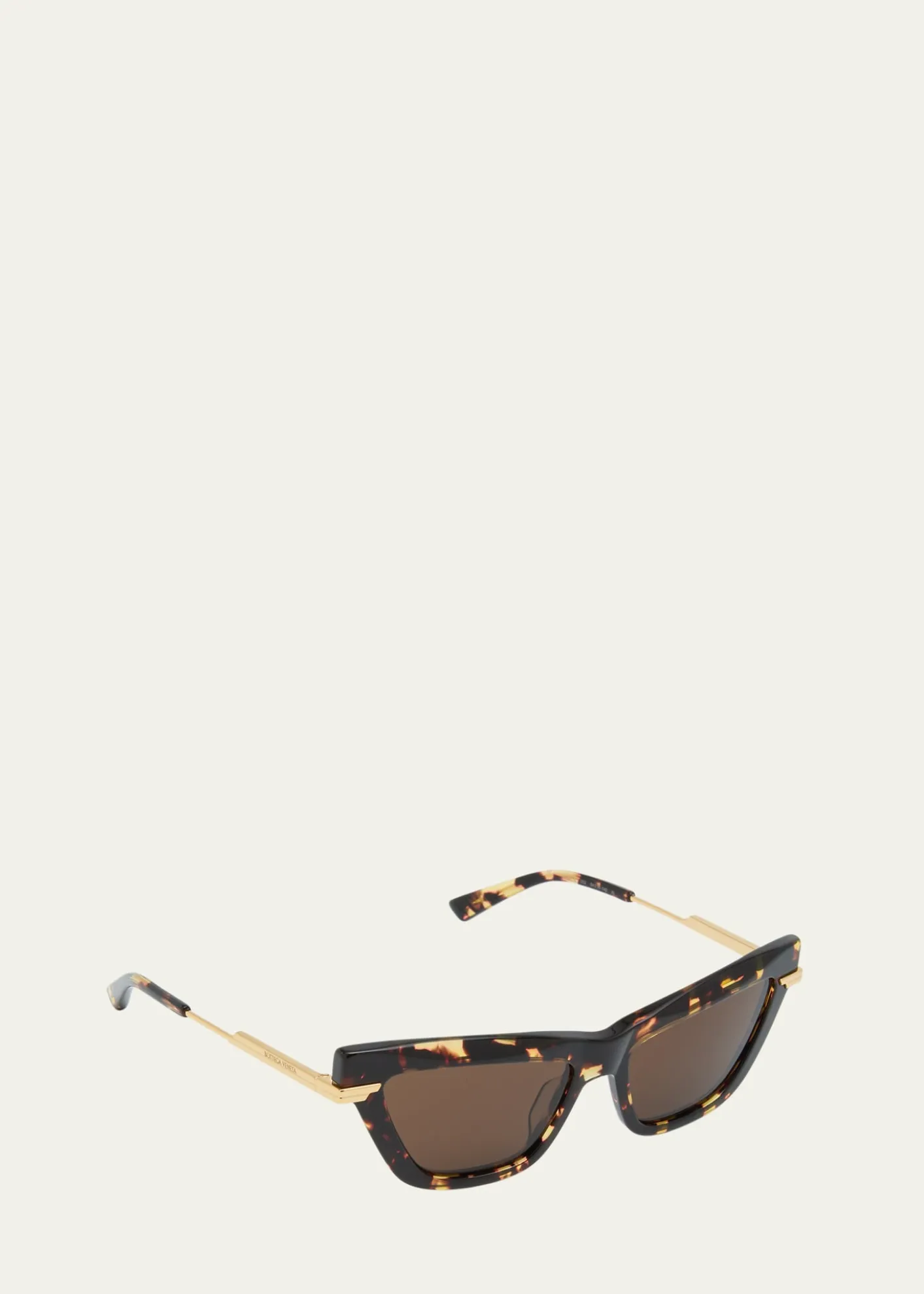 Bottega VenetaLogo Mixed-Media Cat-Eye Sunglasses