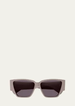 Bottega VenetaLogo Pink Acetate Butterfly Sunglasses