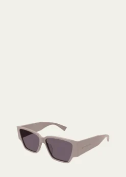 Bottega VenetaLogo Pink Acetate Butterfly Sunglasses