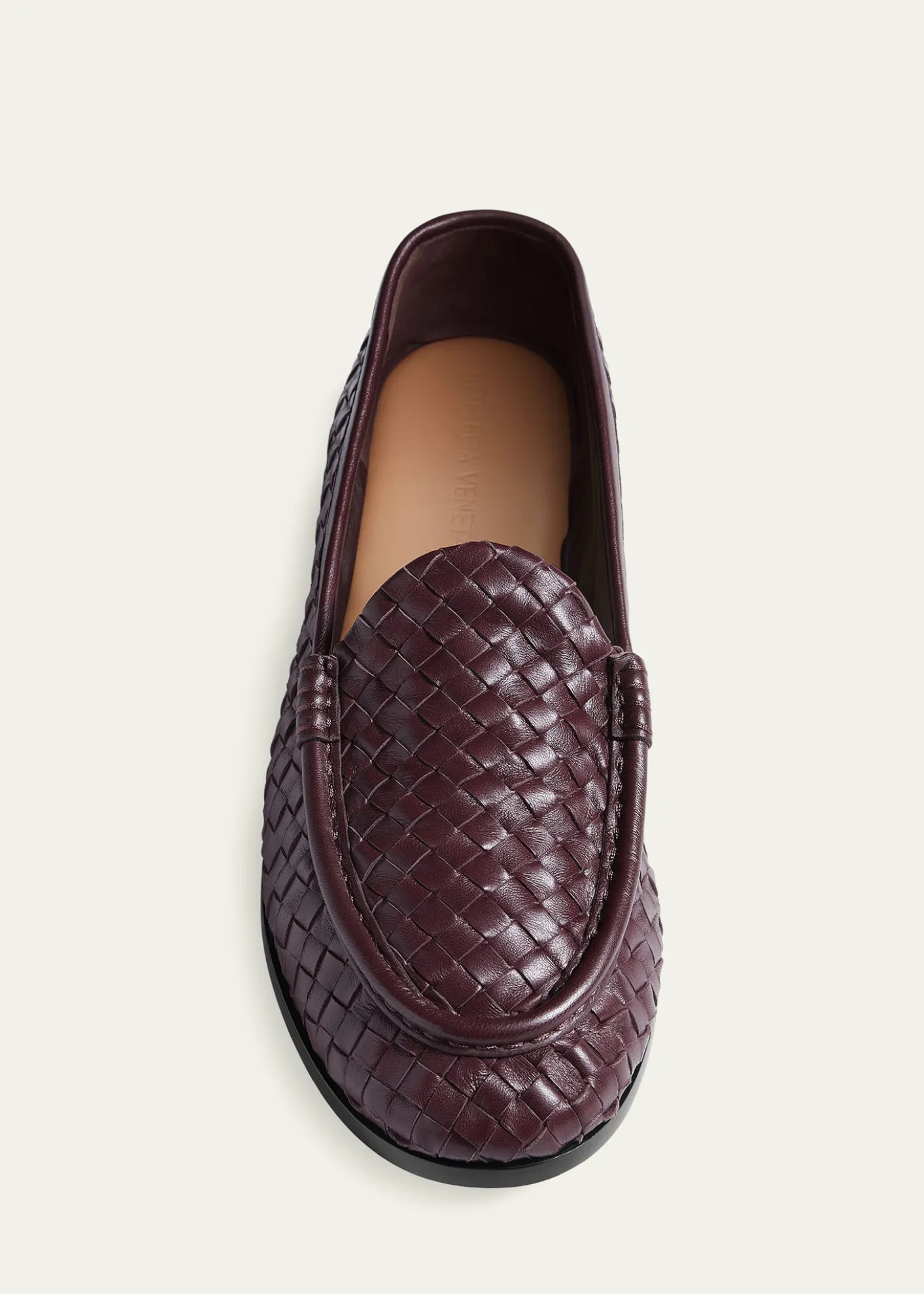 Bottega VenetaMen's Silenzio Intrecciato Napa Leather Loafers