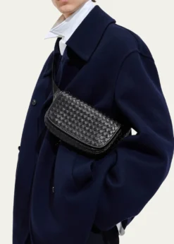 Bottega VenetaMen's Veneto Intrecciato Leather Sling Bag