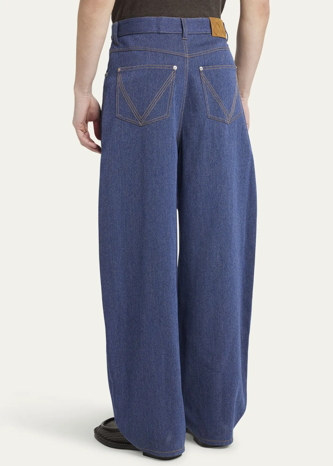 Bottega VenetaMen's Wide-Leg Drill Trousers