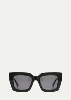 Bottega VenetaRaised Logo Acetate Cat-Eye Sunglasses