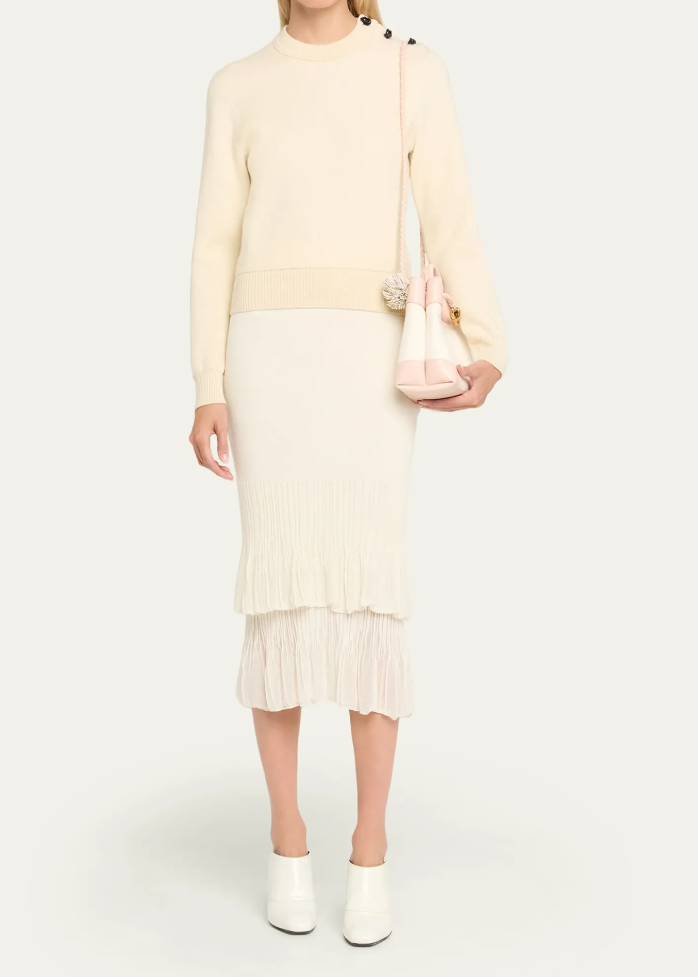 Bottega VenetaAndiamo Canvas and Nappa Small Top-Handle Bag
