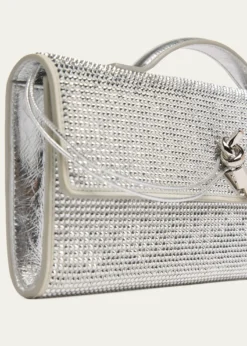 Bottega VenetaAndiamo Crystal Leather Clutch Bag