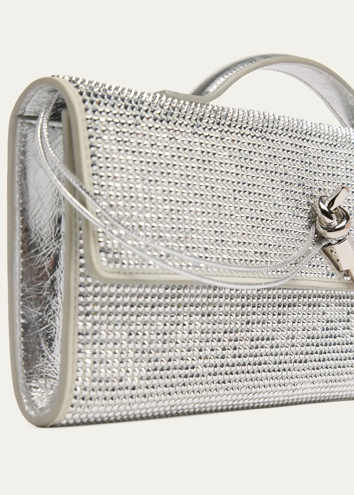Bottega VenetaAndiamo Crystal Leather Clutch Bag