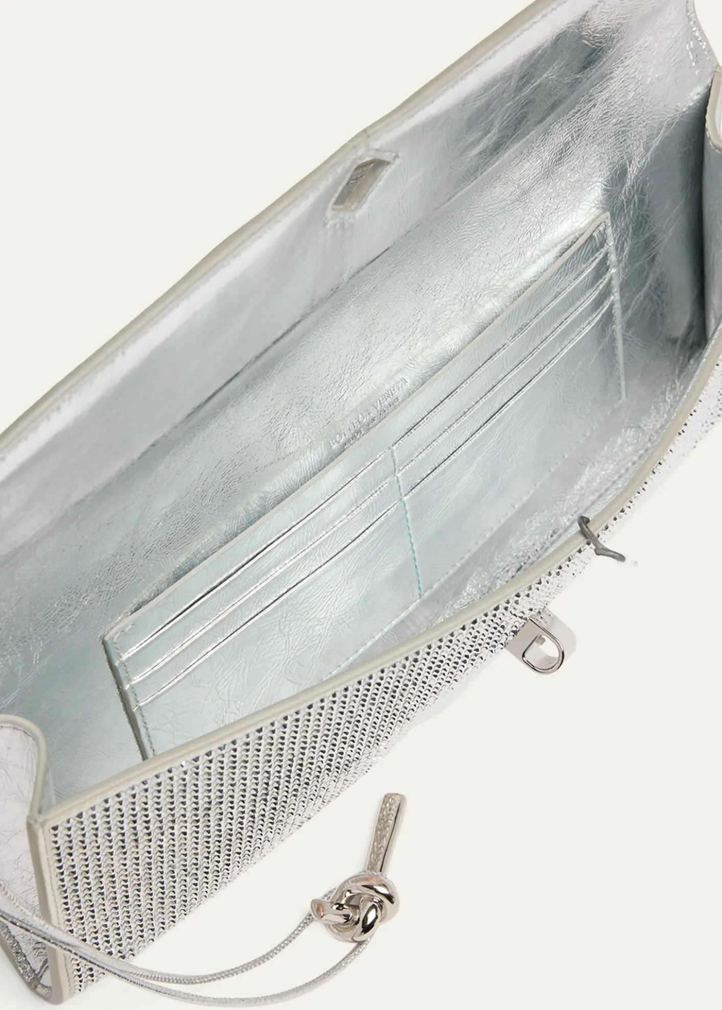 Bottega VenetaAndiamo Crystal Leather Clutch Bag