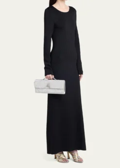 Bottega VenetaAndiamo Crystal Leather Clutch Bag