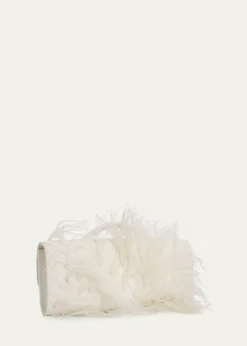 Bottega VenetaAndiamo Feather Leather Clutch Bag