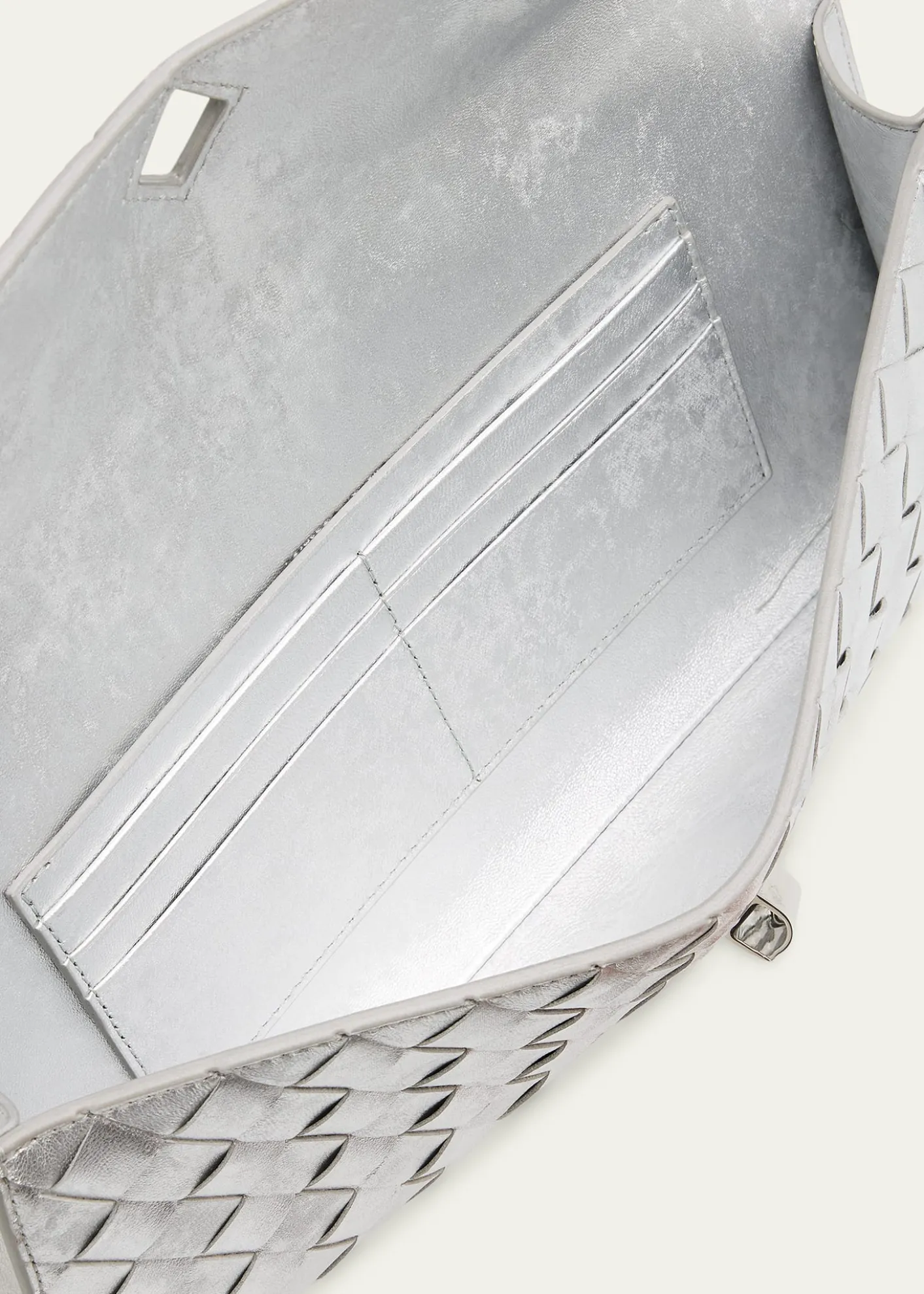 Bottega VenetaAndiamo Laminated Leather Clutch Bag
