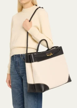 Bottega VenetaAndiamo Large Canvas Tote Bag