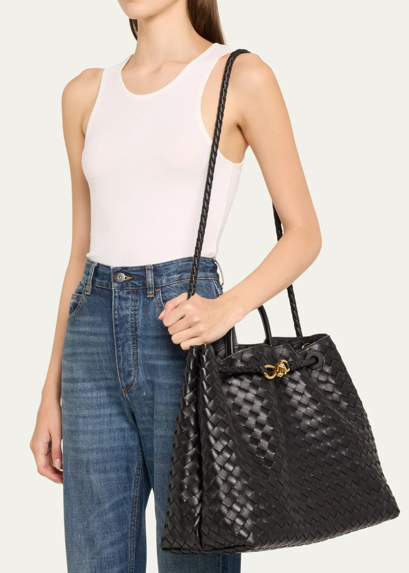 Bottega VenetaAndiamo Large Leather Tote Bag
