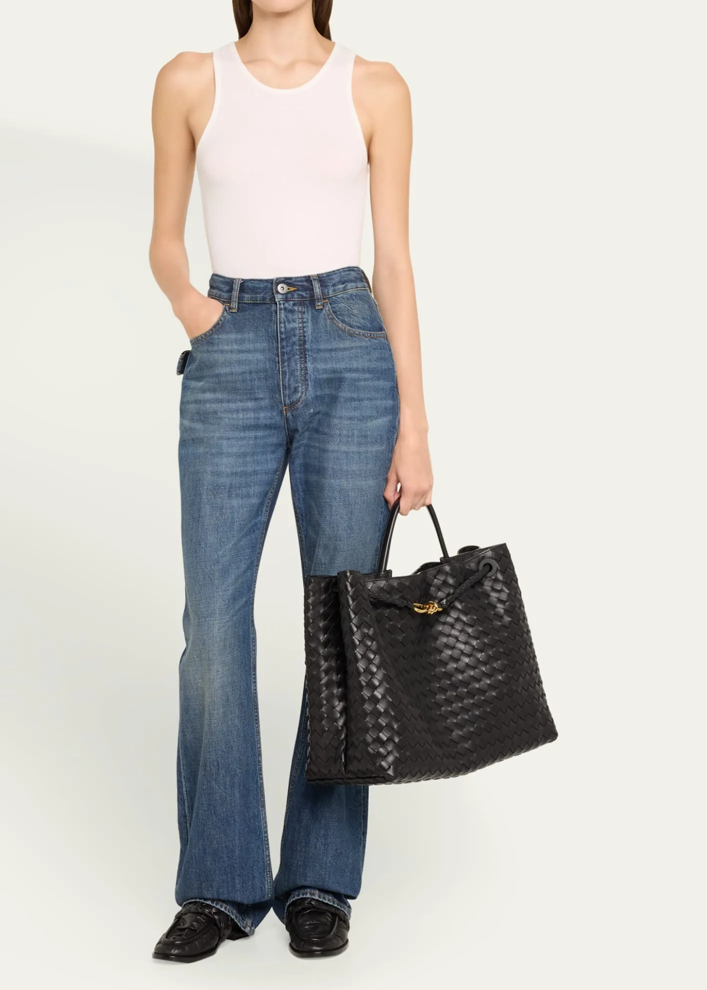 Bottega VenetaAndiamo Large Leather Tote Bag