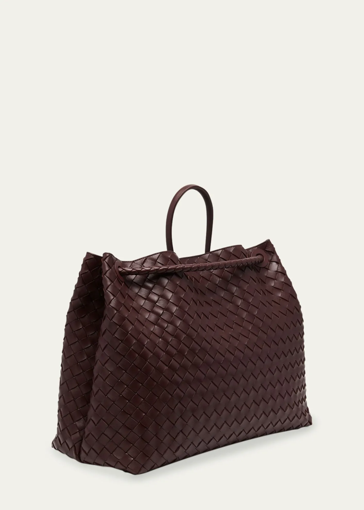 Bottega VenetaAndiamo Large Intreccio Lambskin Top-Handle Bag