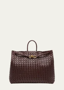 Bottega VenetaAndiamo Large Intreccio Lambskin Top-Handle Bag