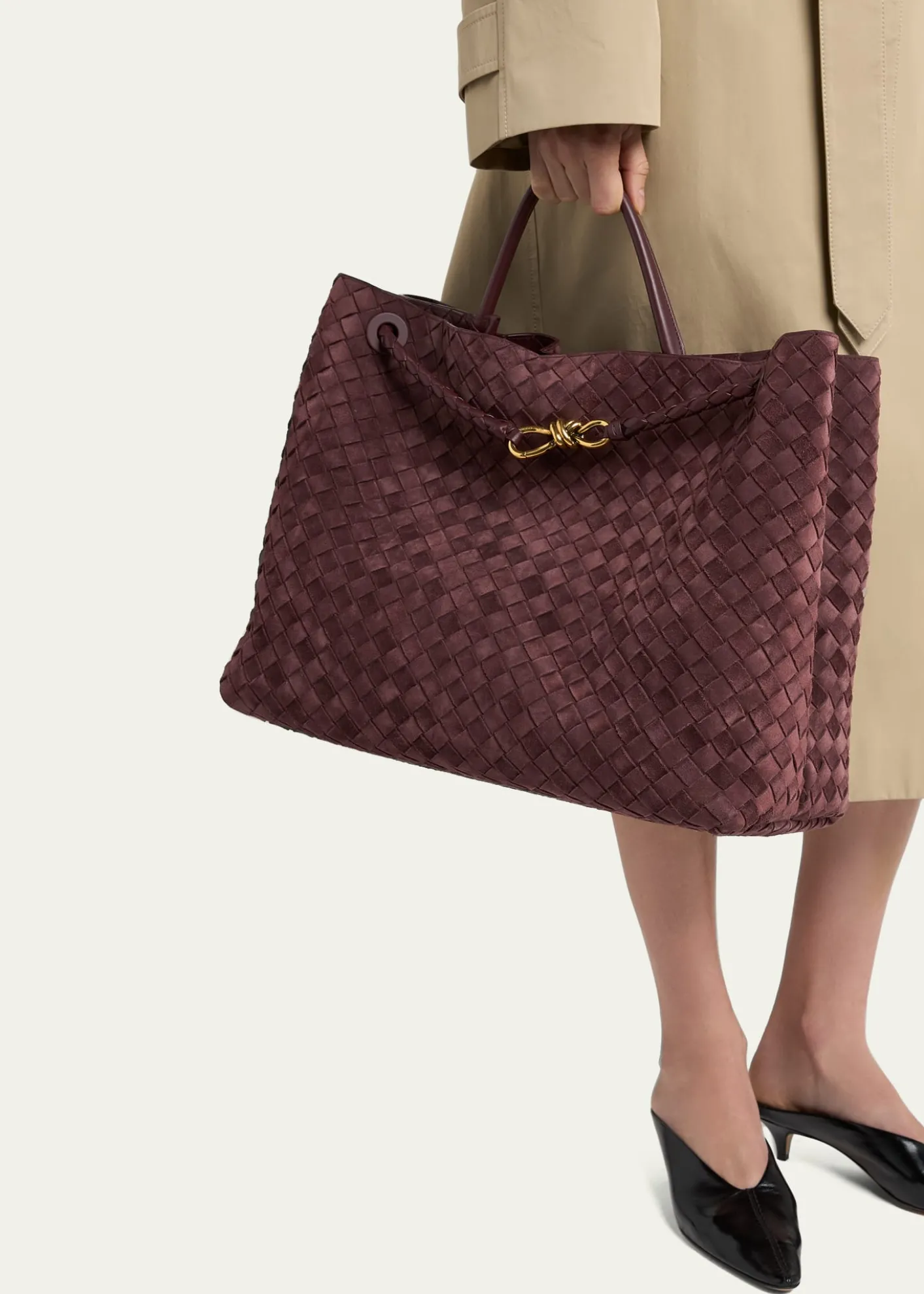 Bottega VenetaAndiamo Large Leather Tote Bag
