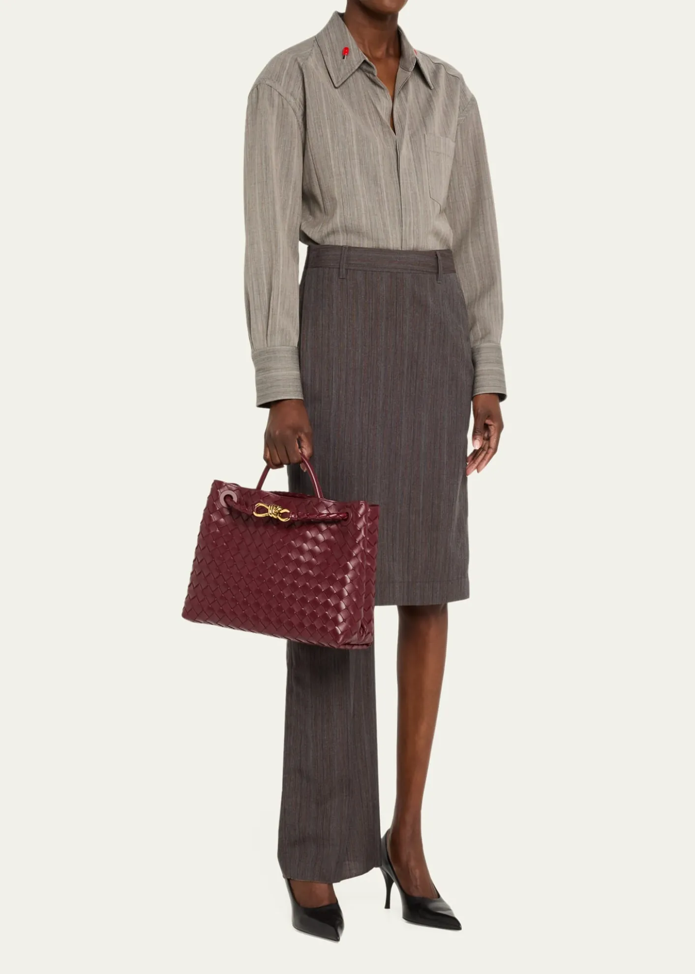 Bottega VenetaAndiamo Medium Top-Handle Bag