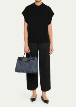 Bottega VenetaAndiamo Medium Boucle Denim Tote Bag