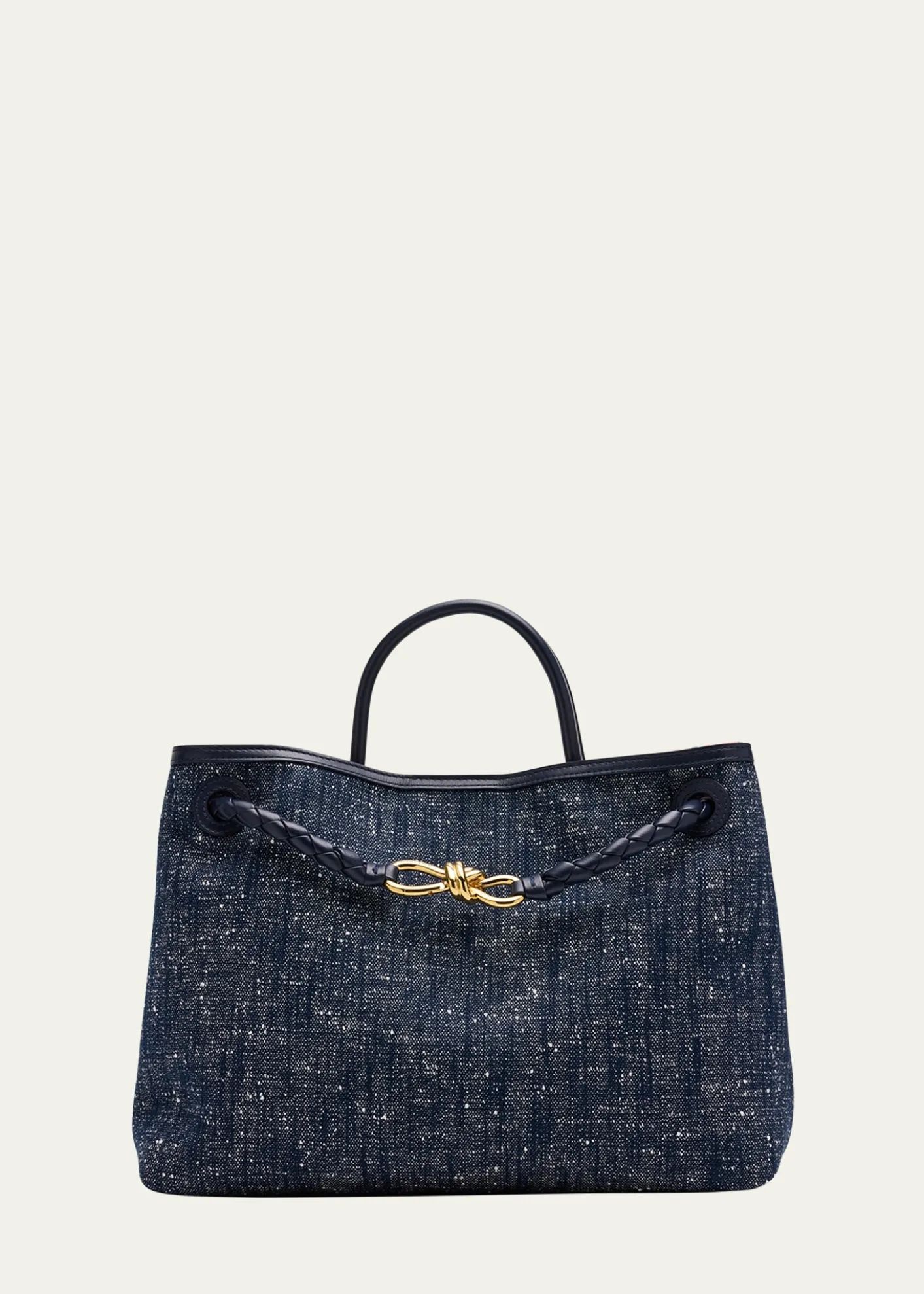 Bottega VenetaAndiamo Medium Boucle Denim Tote Bag