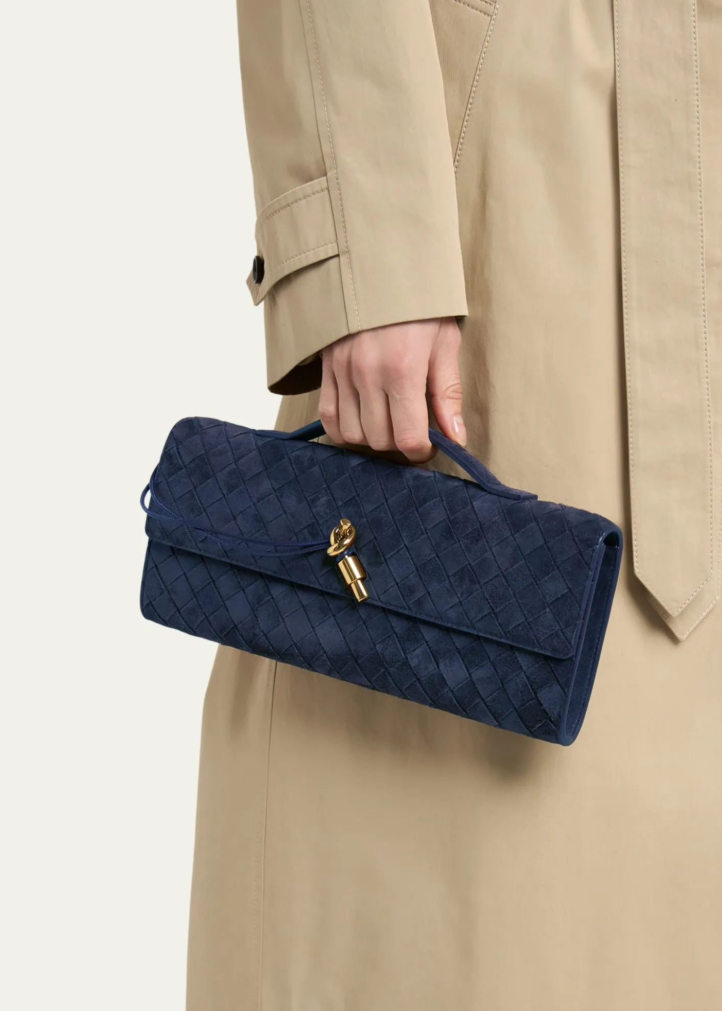 Bottega VenetaAndiamo Suede Clutch Bag