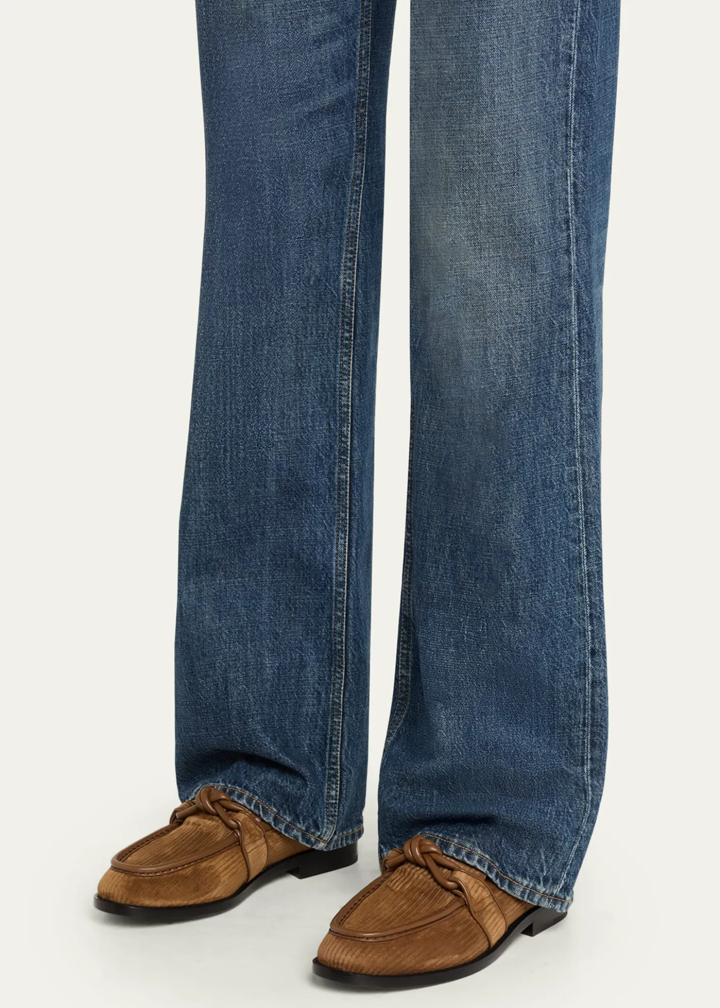 Bottega VenetaAstaire Knot Grooved Suede Loafers