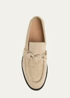 Bottega VenetaAstaire Knot Soft Suede Loafers
