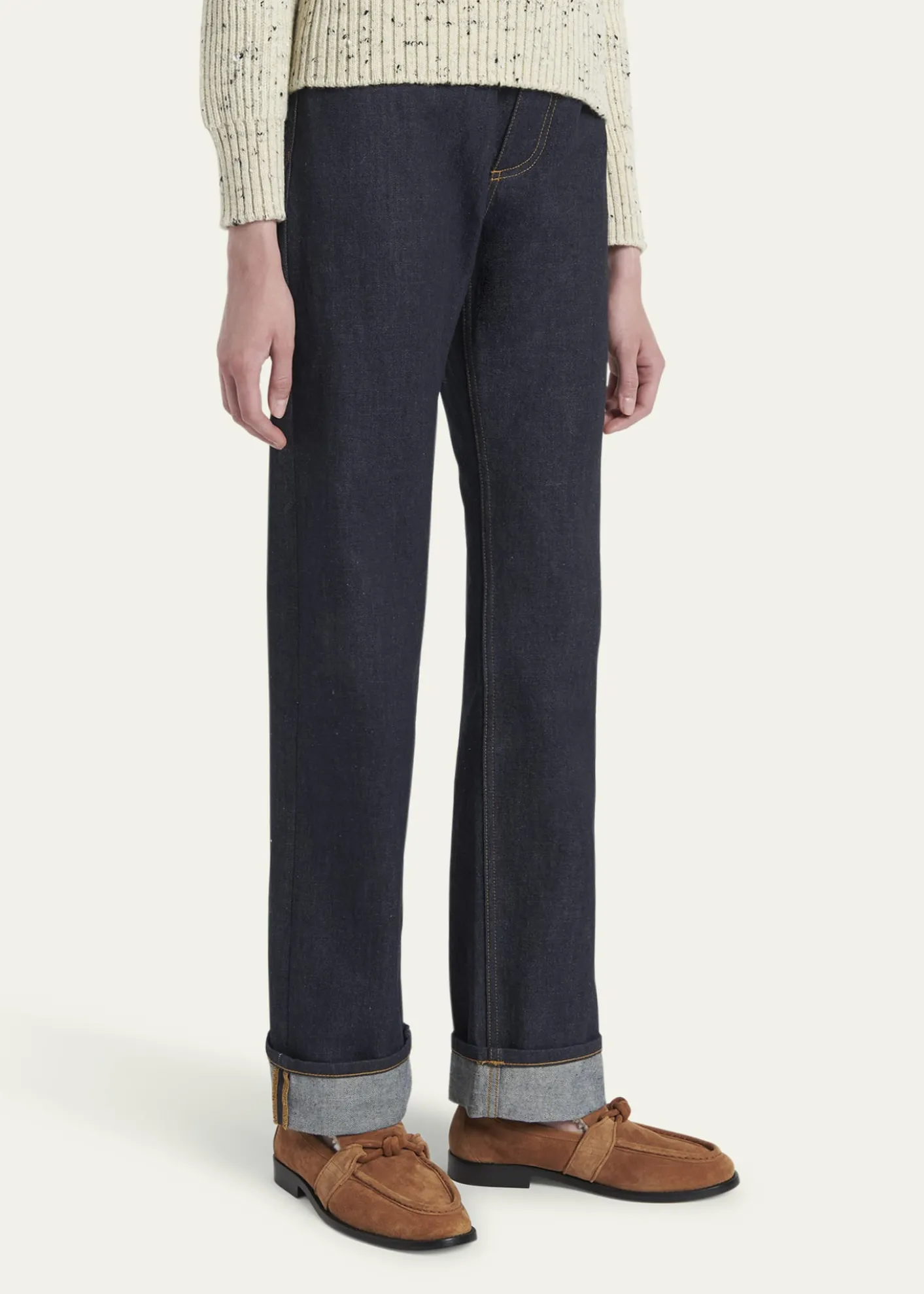 Bottega VenetaAstaire Suede Shearling-Lined Knot Loafers