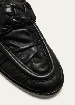 Bottega VenetaAstair Leather Braid Slip-On Loafers