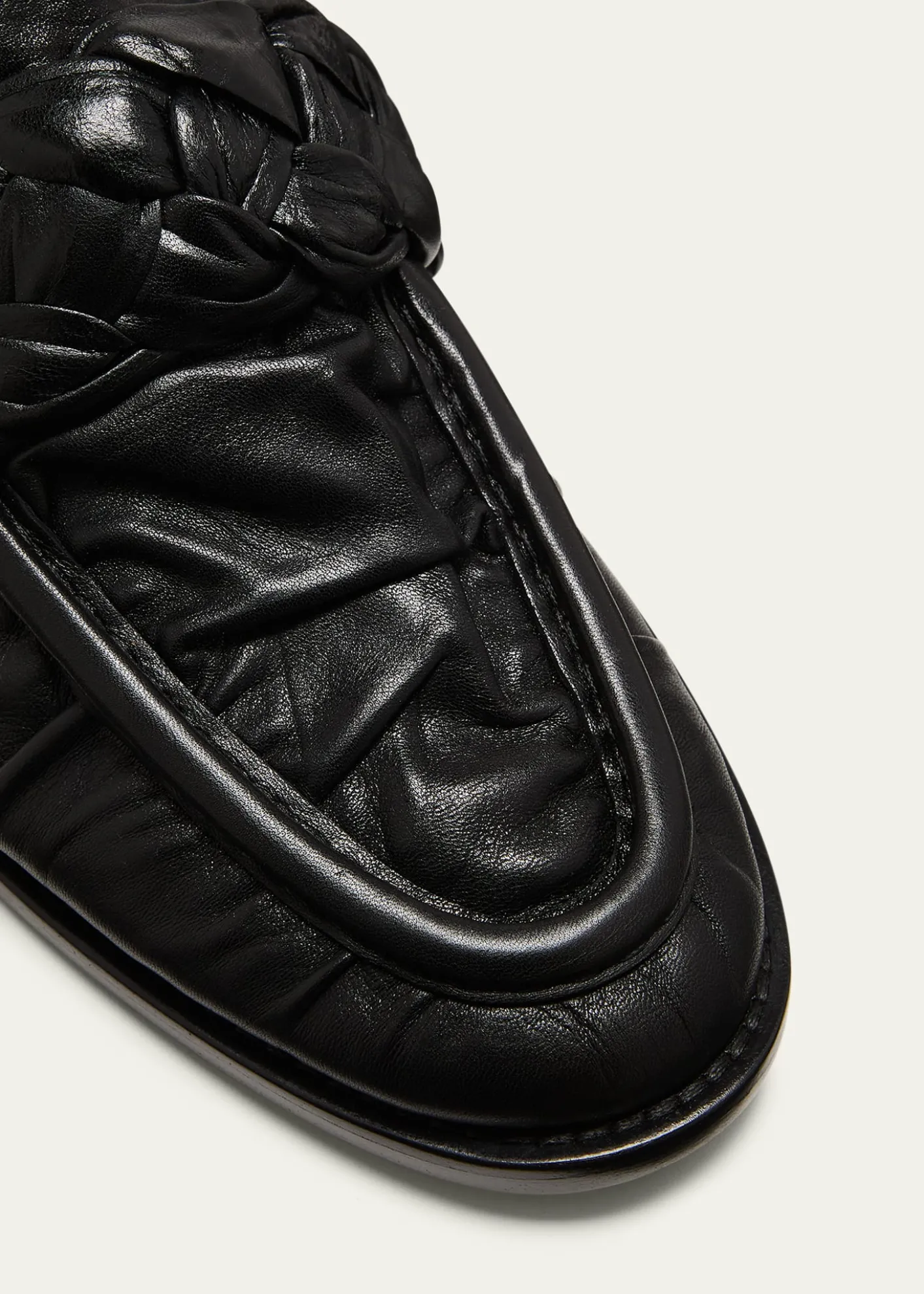 Bottega VenetaAstair Leather Braid Slip-On Loafers