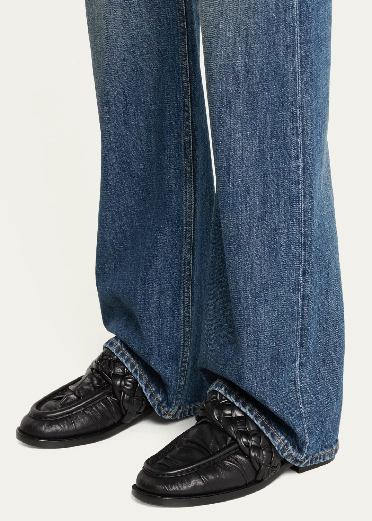 Bottega VenetaAstair Leather Braid Slip-On Loafers
