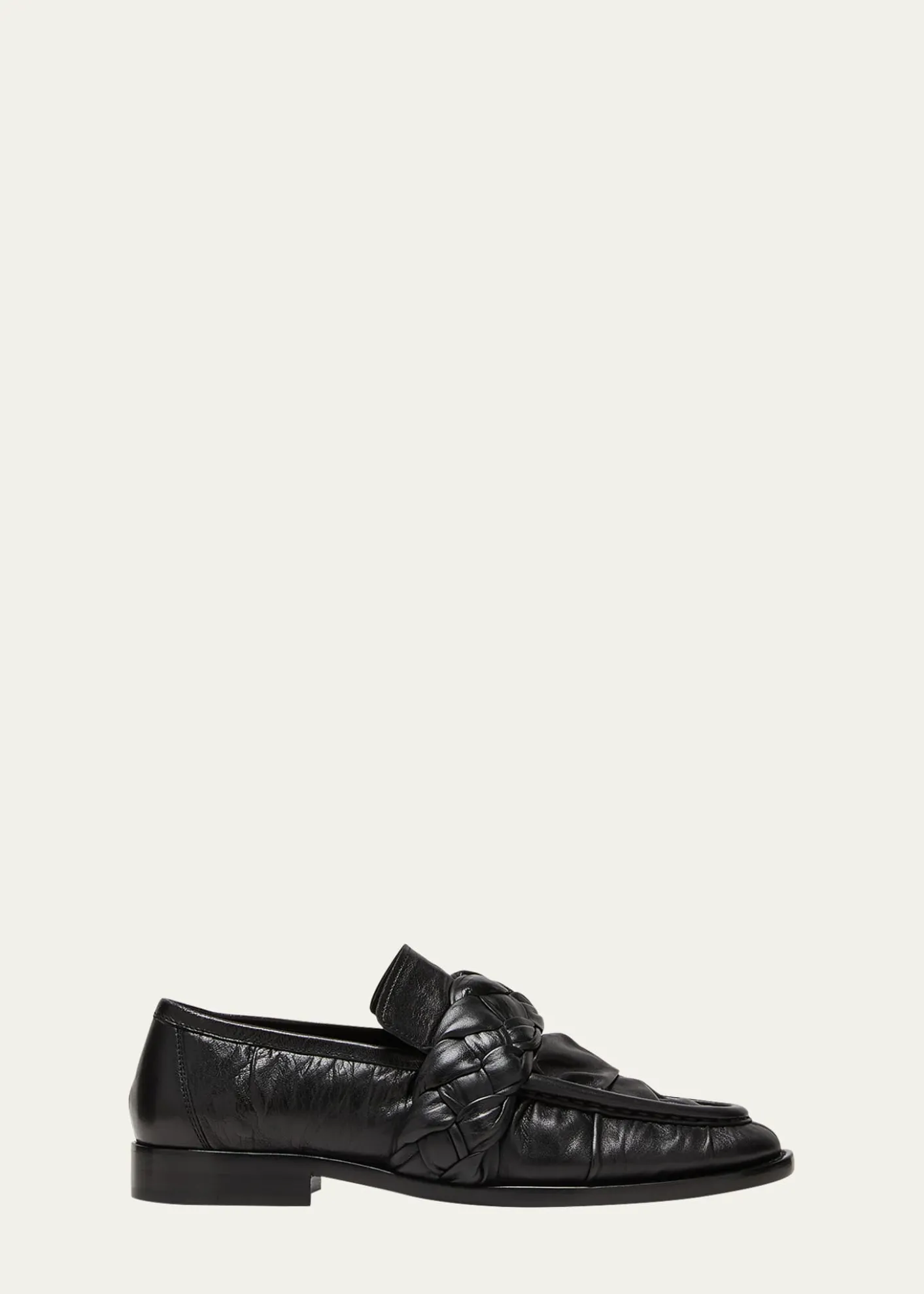 Bottega VenetaAstair Leather Braid Slip-On Loafers