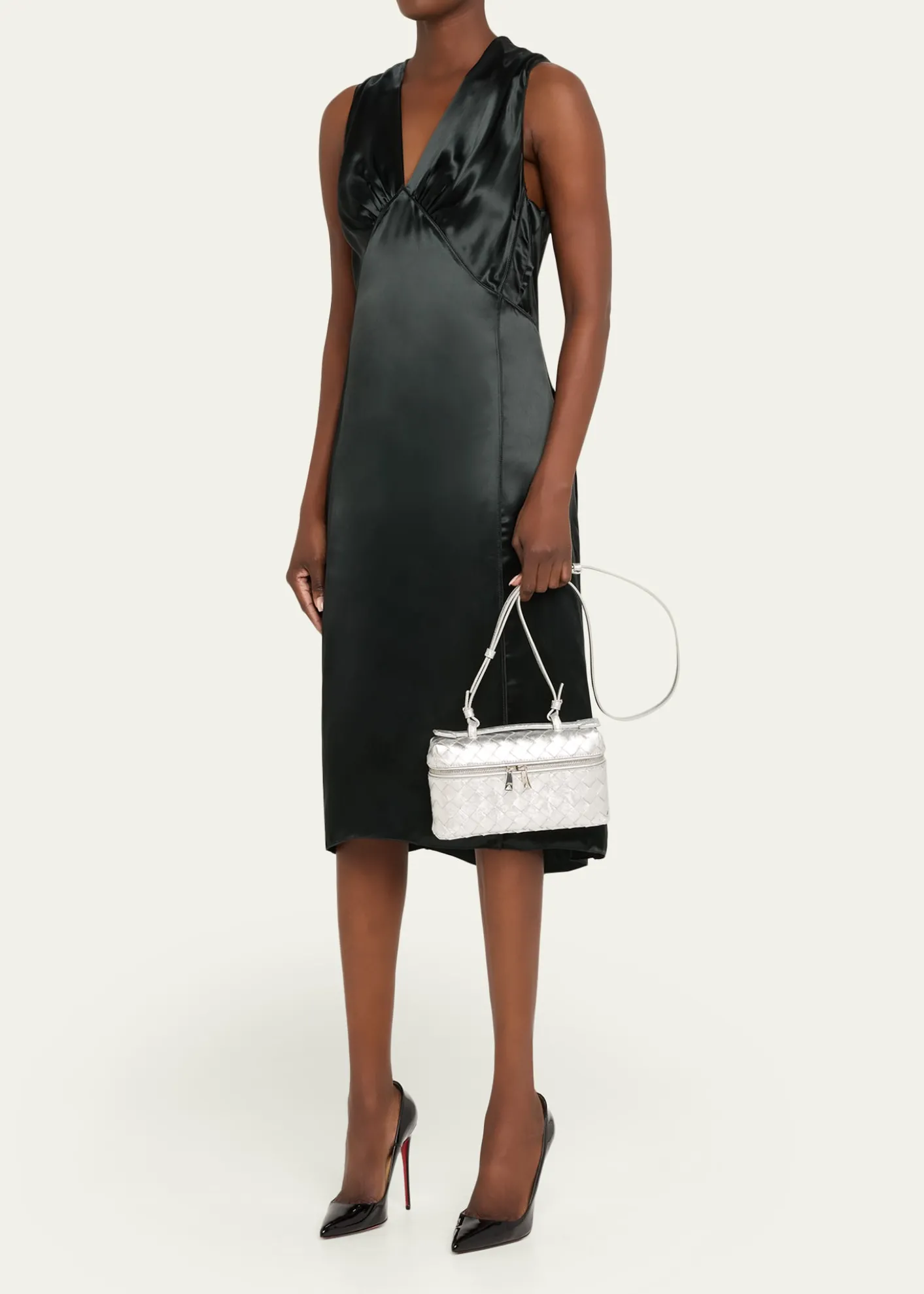 Bottega VenetaBang Bang Laminated Leather Vanity Crossbody Bag