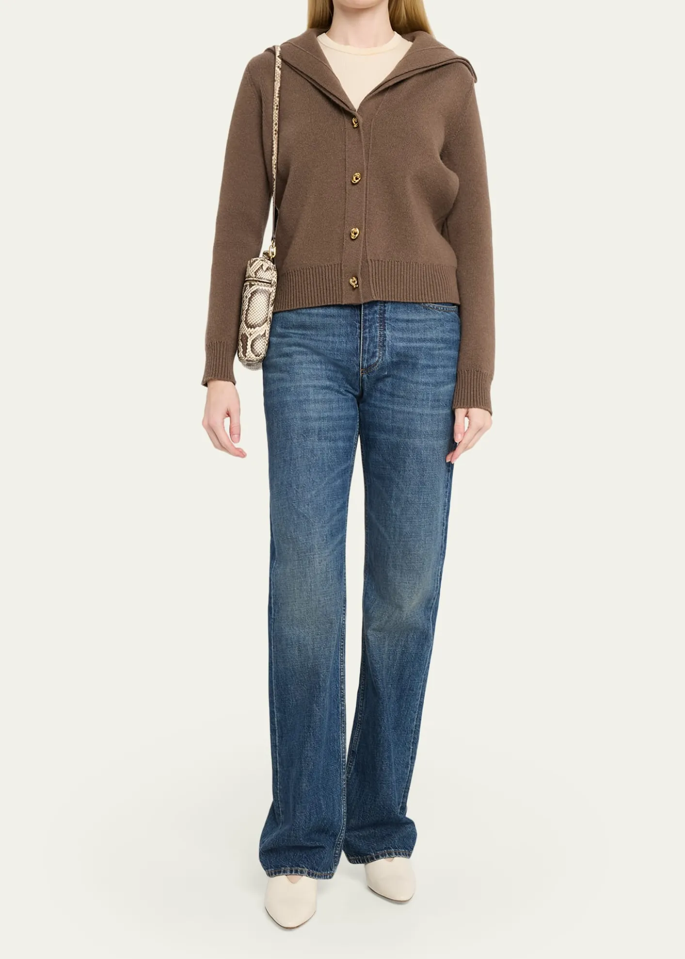Bottega VenetaBang Bang Python Top-Handle Bag