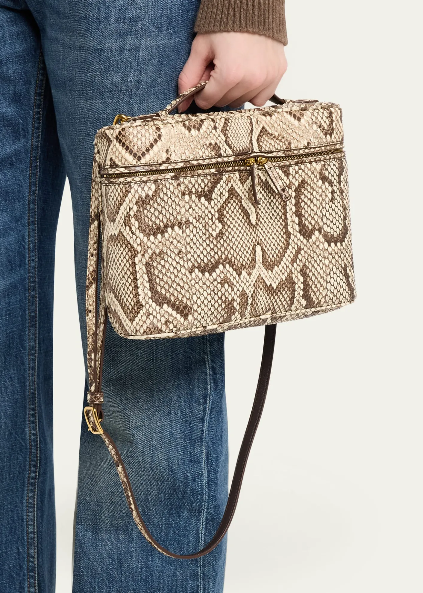 Bottega VenetaBang Bang Python Top-Handle Bag