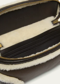 Bottega VenetaBang Bang Shearling Vanity Top-Handle Bag