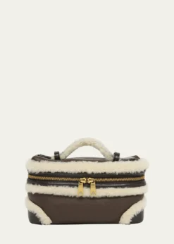 Bottega VenetaBang Bang Shearling Vanity Top-Handle Bag