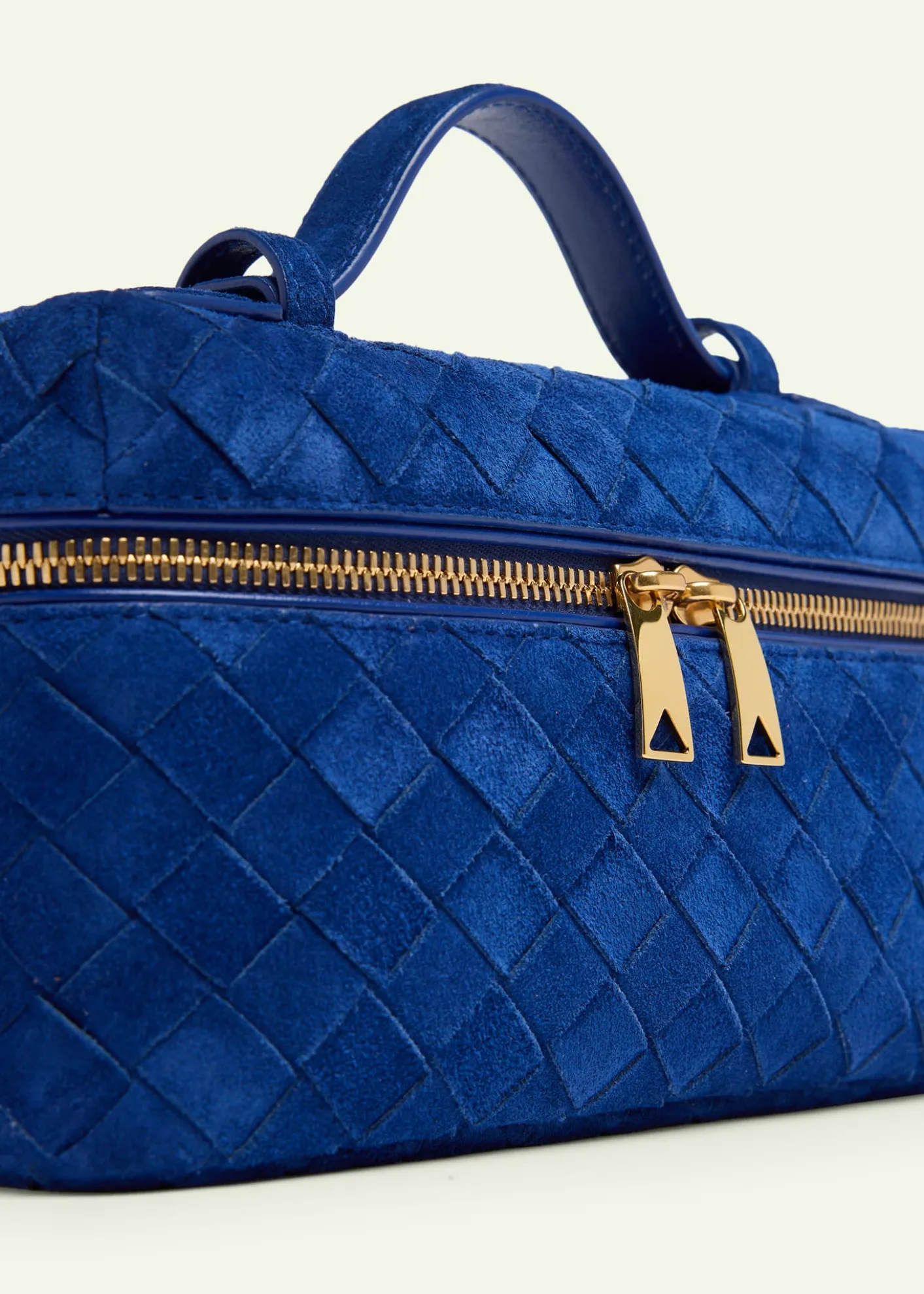 Bottega VenetaBang Bang Vanity Intrecciato Suede Top-Handle Bag