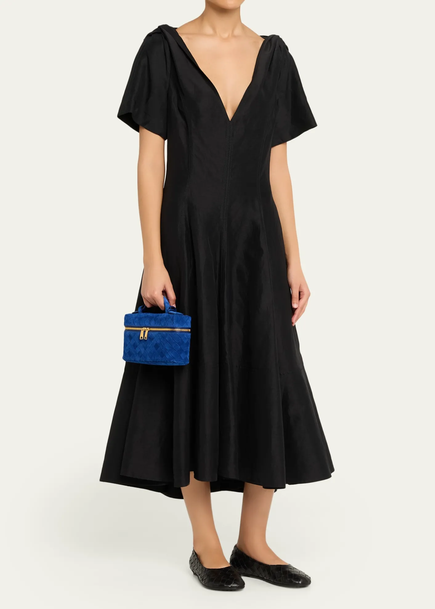 Bottega VenetaBang Bang Vanity Intrecciato Suede Top-Handle Bag
