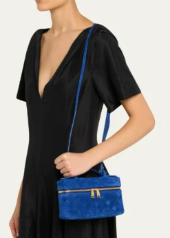 Bottega VenetaBang Bang Vanity Intrecciato Suede Top-Handle Bag