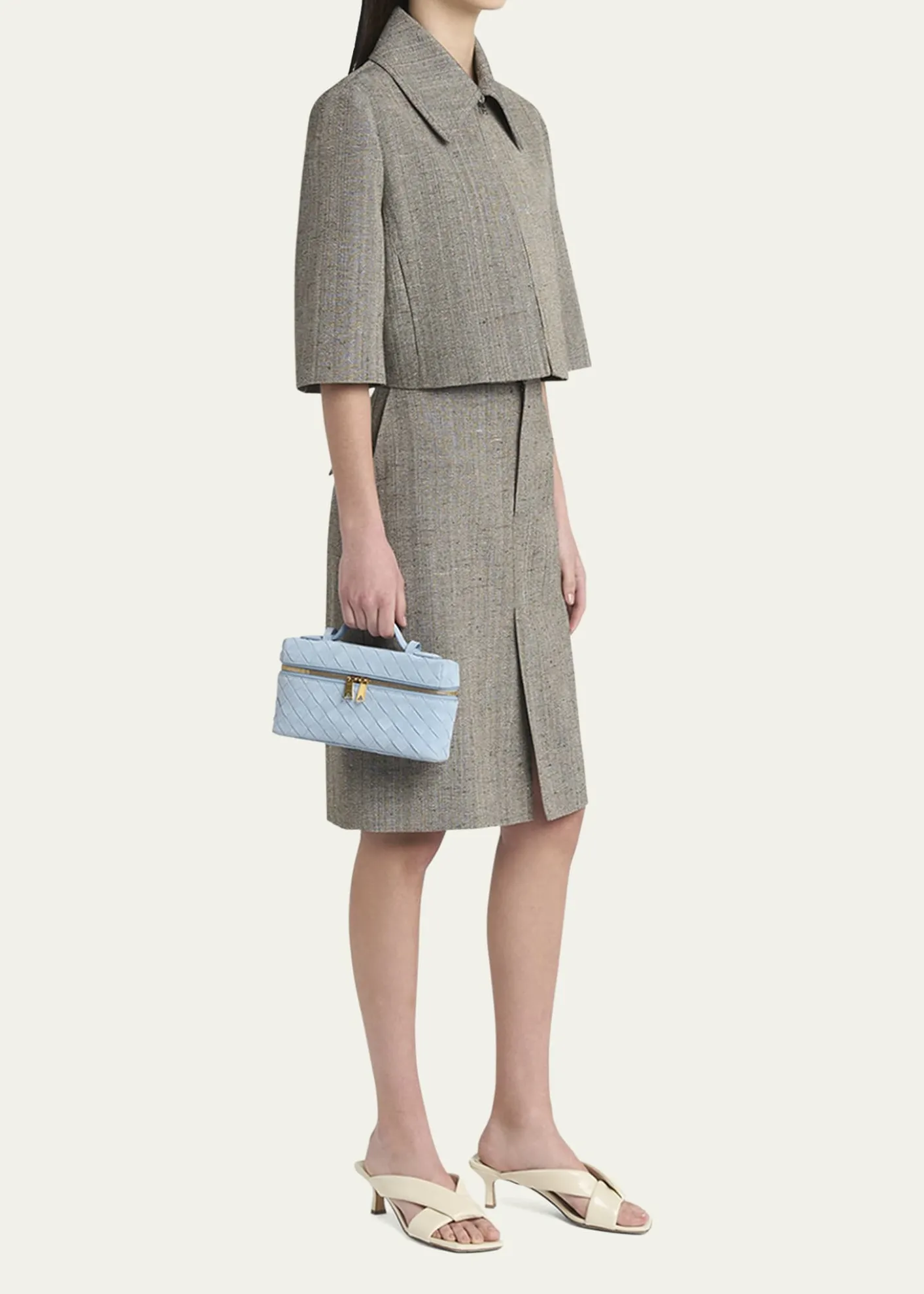 Bottega VenetaBang Bang Vanity Intrecciato Suede Crossbody Bag