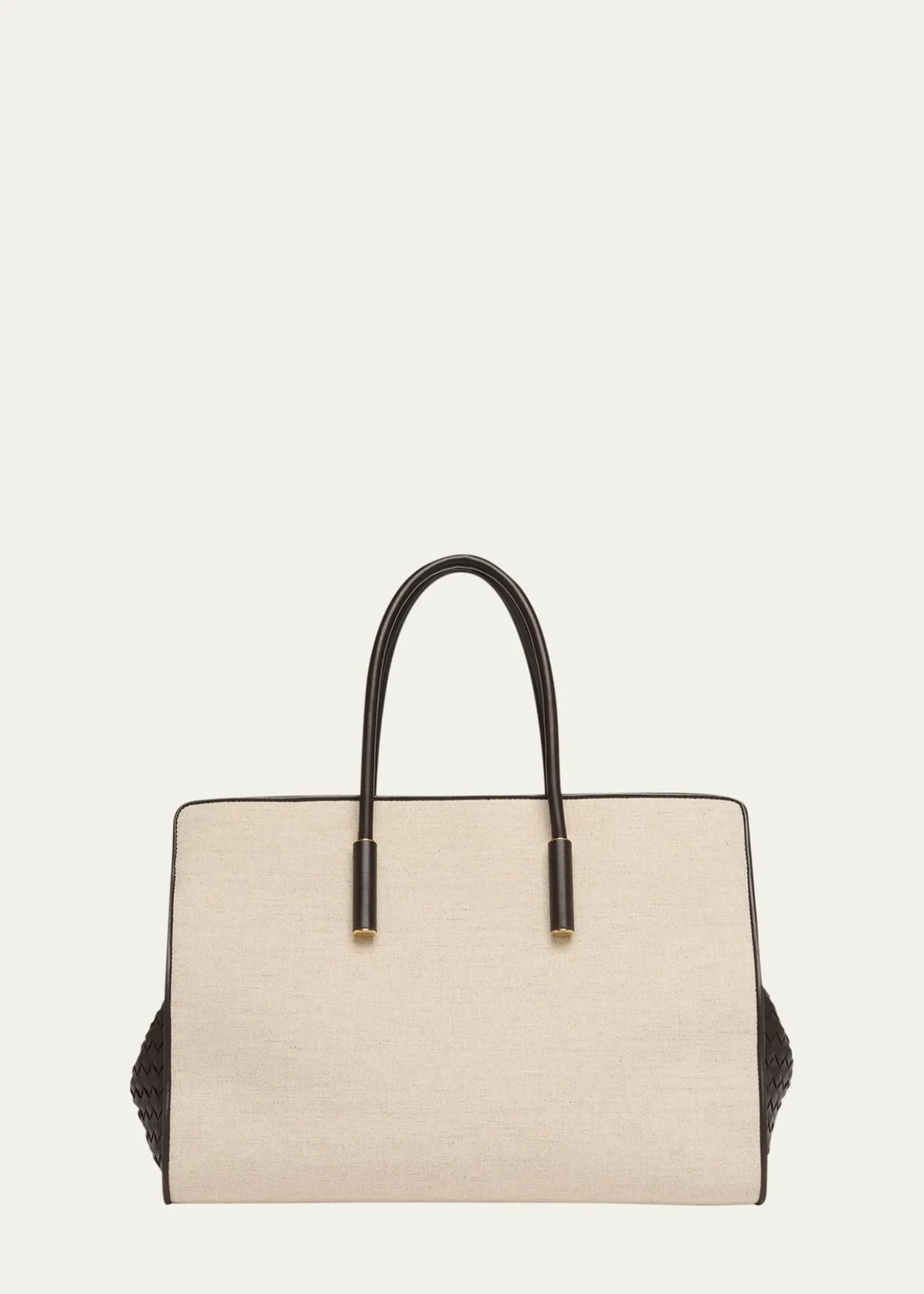 Bottega VenetaBarbara Medium Canvas and Leather Tote Bag