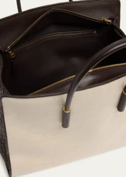 Bottega VenetaBarbara Medium Canvas and Leather Tote Bag