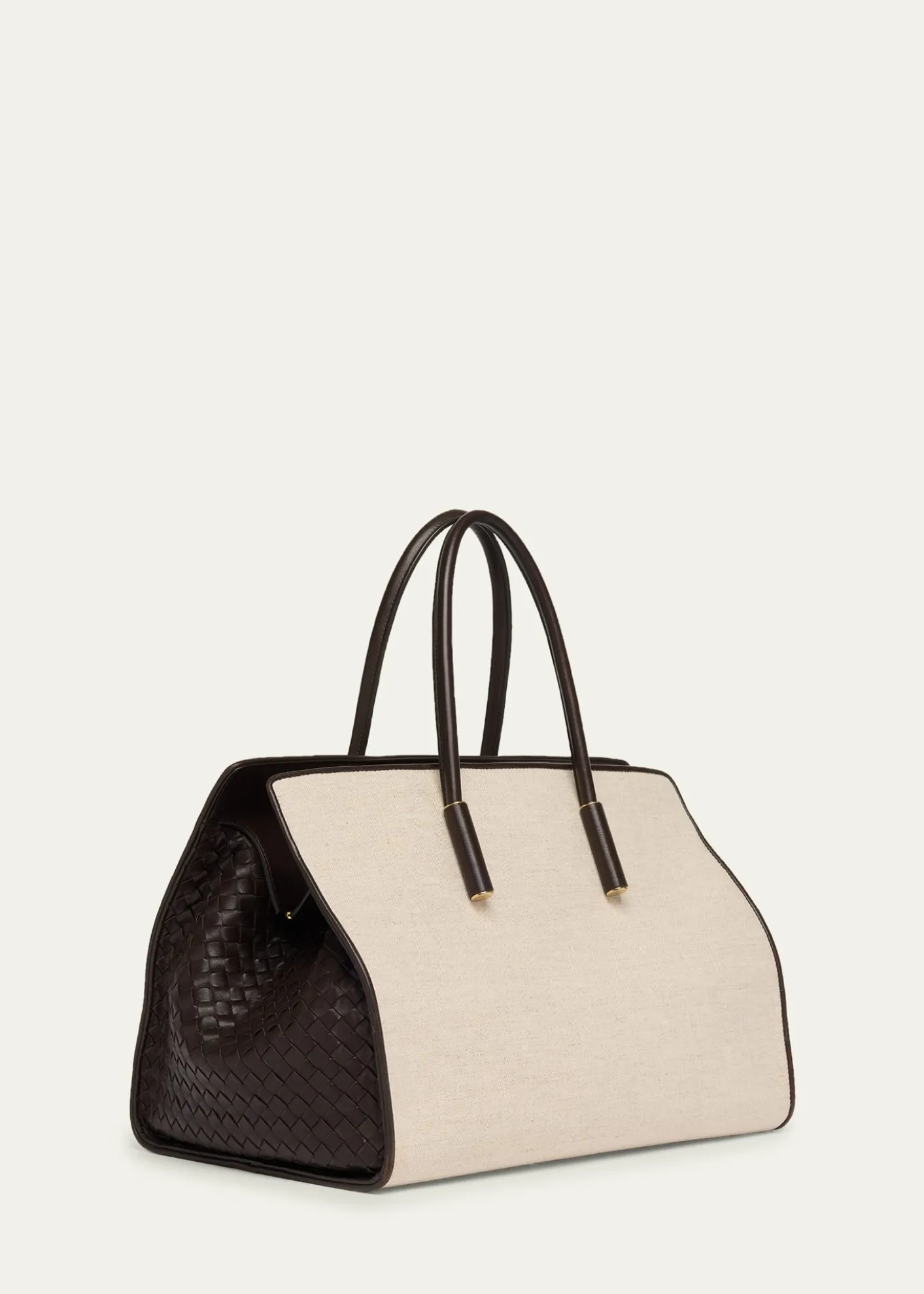 Bottega VenetaBarbara Medium Canvas and Leather Tote Bag