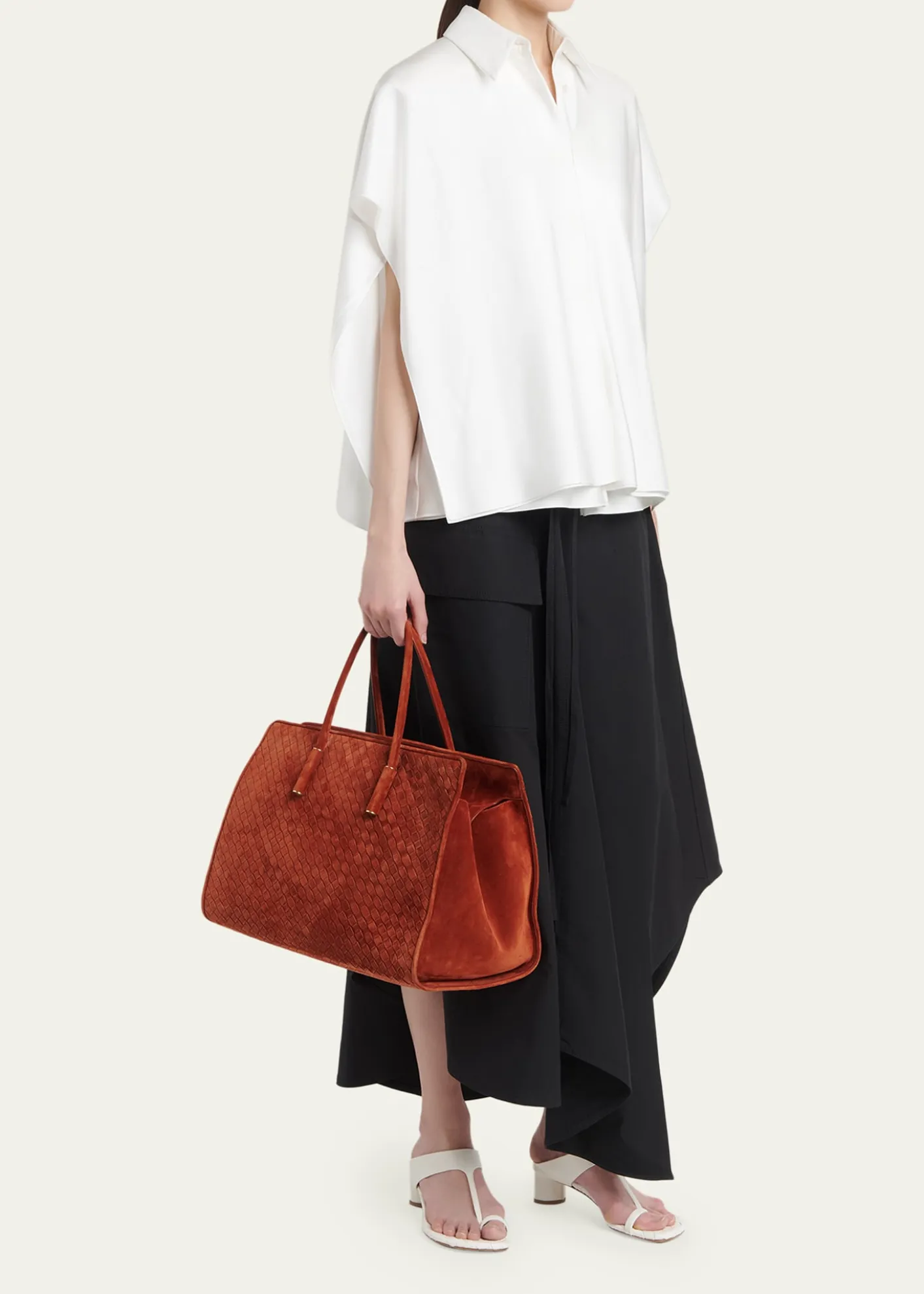 Bottega VenetaBarbara Medium Suede Tote Bag