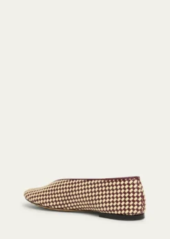 Bottega VenetaBicolor Woven Nappa Leather Ballerina Flats